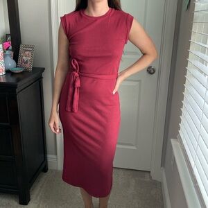 ALYA Ribbed Midi Dress